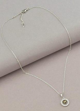 090220 подвеска 'xuping' swarovski 40 см. (родий)