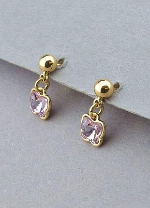 Серьги 'xuping' swarovski (позолота 18к), swarovski(ориг.) из медицинского сплава