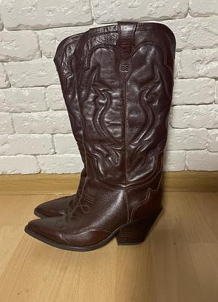 Шкіряні ковбойські чоботи козаки sam edelman james western boot, розмір 38 (7.5m)