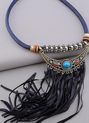 Подвески 45 см. 'hand made', замш