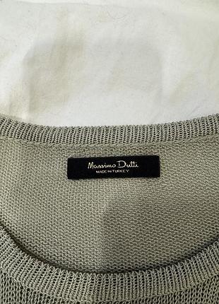 Кофта жіноча massimo dutti сітка, оливкова 4