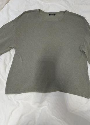 Кофта жіноча massimo dutti сітка, оливкова 2