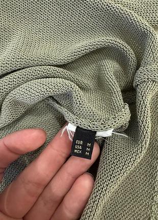 Кофта жіноча massimo dutti сітка, оливкова 3