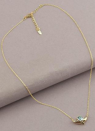 Подвески 'xuping' swarovski 41 см. (позолота 18к), swarovski(ориг.) из медицинского сплава
