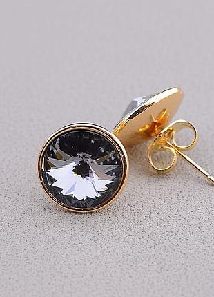 097185 сережки swarovski 'xuping' (позолота 18к)