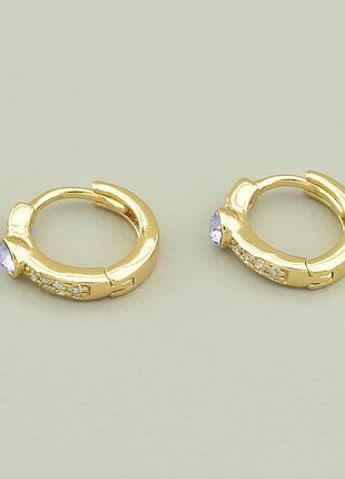 Сережки 'xuping' swarovski (позолота 18к), swarovski(ориг.) з медичного сплаву