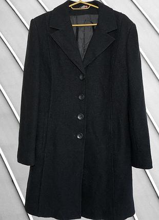 Женское черное шерстяное пальто concept 796 eu 42 l xl 40 42 концепт юкей 100% шерсть шерстяное пальто concept Meu 42 l xl 40 42