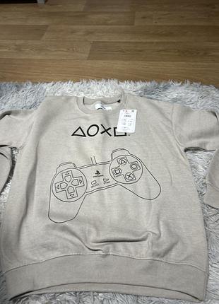 Худі чоловіче playstation сіре з принтом
