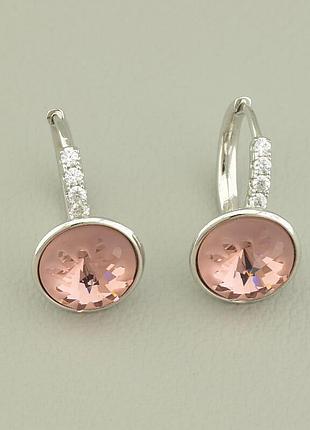Серьги 'xuping' swarovski (родий), swarovski(ориг.) из медицинского сплава