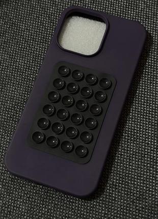 Чохол apple iphone 14 pro max з липучкою фіолетовий