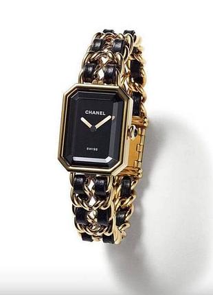 Часы chanel женские черный с золотом