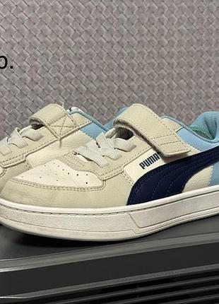 Кросівки для хлопчика puma, білі з синім, розмір 33