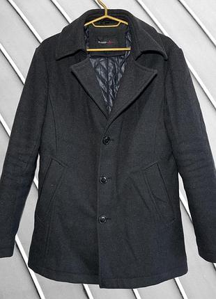 Чоловіче чорне зимове пальто blessed by marciano m s 48 50 марсіано вовняне тепле пальто blessed by marciano m s 48 50