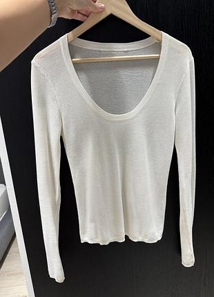 Лонгслів жіночий zara сітка білий