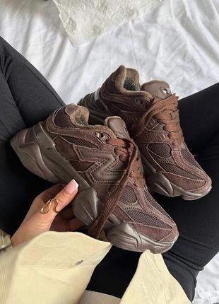 New balance 9060 chocolate brown термо 2