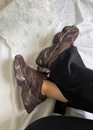 New balance 9060 chocolate brown термо 5