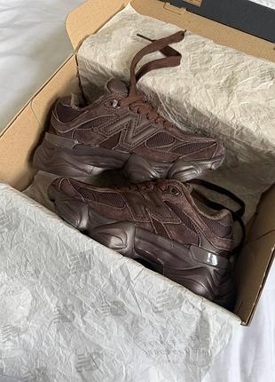 New balance 9060 chocolate brown термо 8