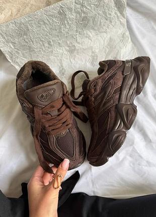 New balance 9060 chocolate brown термо 9