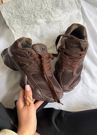 New balance 9060 chocolate brown термо 10