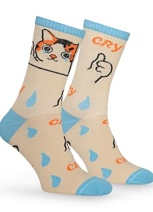 Шкарпетки premier socks "crying cat", розм. 36-39, 43-45