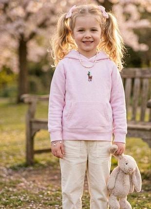 Детская худи бренда polo ralph lauren с вышивкой,капюшоном и карманами🌸