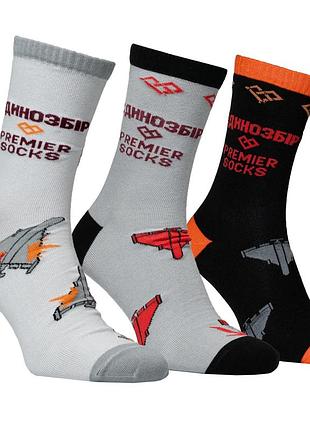 Набір патріотичних шкарпеток premier socks "єдинозбір. знищення шахедів", унісекс, 3 пари в наборі, разм. 36-39, 40-42, 43-45 40-4