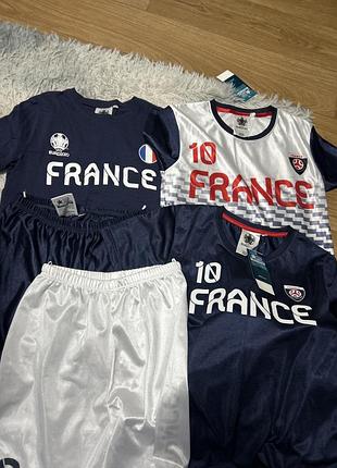 Футбольна форма чоловіча france синя, біла