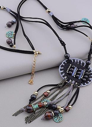 Подвески 80 см. 'hand made', замш