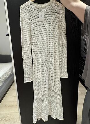 Довга жіноча сукня the lace біла сітка