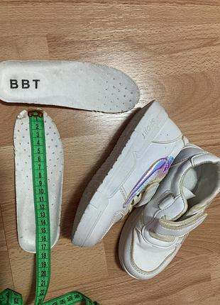 Кеди для дівчинки bbt білі з липучкою 16,5 см 👟👟👟