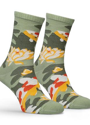 Носки premier socks: "лотос и кой", унисекс, 36-39, 40-42, 43-45