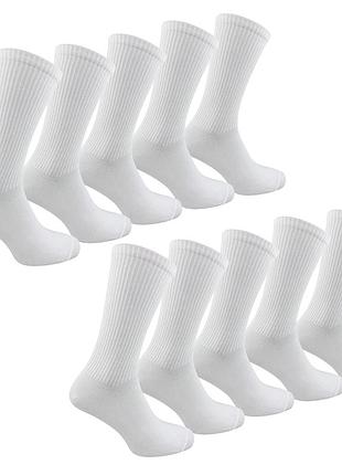 Набор носков premier socks белая высокая резинка, унисекс, 10 шт в наборе, разм. 36-39, 40-42, 43-45