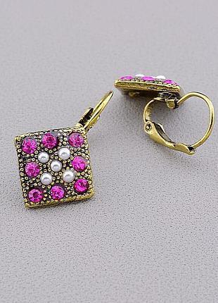 051656 серьги 'fashion' сrystal бижутерный сплав