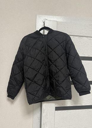 Куртка для підлітків zara стьобана чорна 152 см