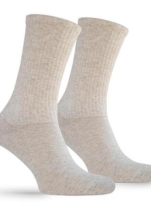 Шкарпетки premier socks молочний меланж з високою резинкою, унісекс, розм. 36-39, 40-42, 43-45