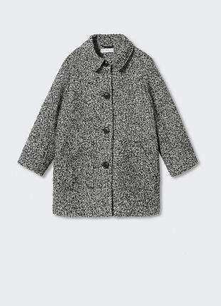 Пальто для дівчинки mango сіре 134-140 см