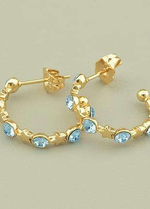 124261 сережки 'xuping' swarovski (позолота 18к)