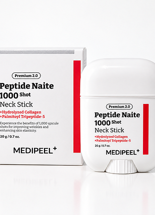Крем для тіла medipeel premium peptide naite 1000 shot neck stick 2.0 з пептидами, 20 г
