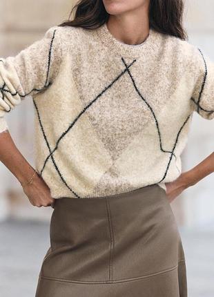Светр жіночий в ромби zara new