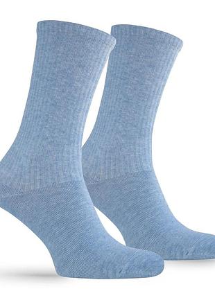 Шкарпетки premier socks блакитний меланж з високою резинкою, унісекс, розм. 36-39, 40-42, 43-45