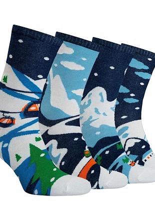 Набор носков premier socks: "зимние приключения", унисекс, 4 пары в наборе, разм. 36-39, 40-42, 43-45