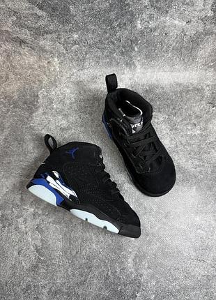 Оригінальні дитячі кросівки air jordan 6 шкіряні хайтопи на липучці