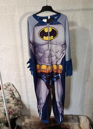 Флисовый комбинезон / кигуруми бэтмен (batman) 7-8 лет