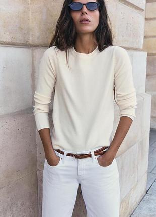 Мʼякий бежевий светр жіночий zara new
