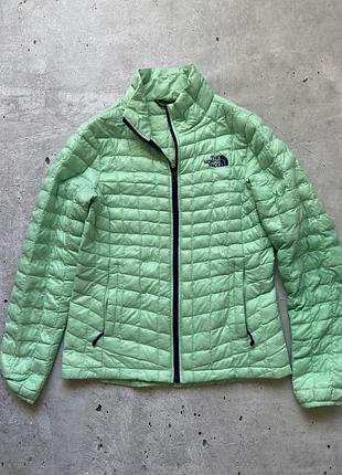 Легка м’ятно-зелена куртка the north face thermobal