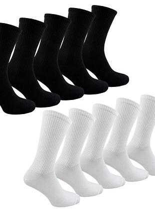 Набор носков premier socks черная/белая высокая резинка, унисекс, 10 шт в наборе, разм. 36-39, 40-42, 43-45 40-42
