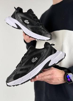 Мужские кроссовки lacoste l003 neo shot black white