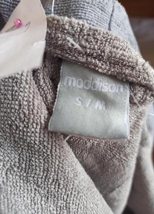 Шикарний чоловічий халат в смужку махровий бавовна коттон moddison5 фото