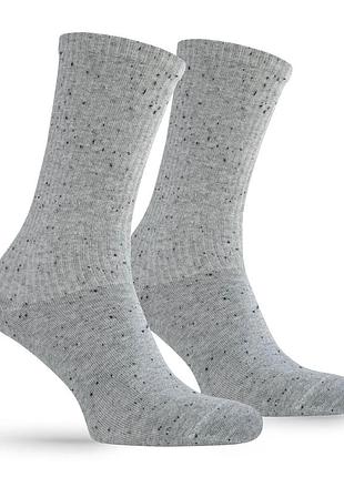 Шкарпетки premier socks сірий меланж із високою гумкою, унісекс, раз. 36-39, 40-42, 43-45
