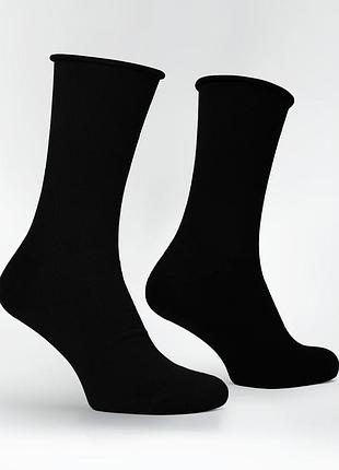 Безужимые носки с плоским швом premier socks - черные, унисекс, разм. 40-42, 43-45